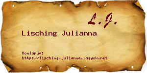 Lisching Julianna névjegykártya